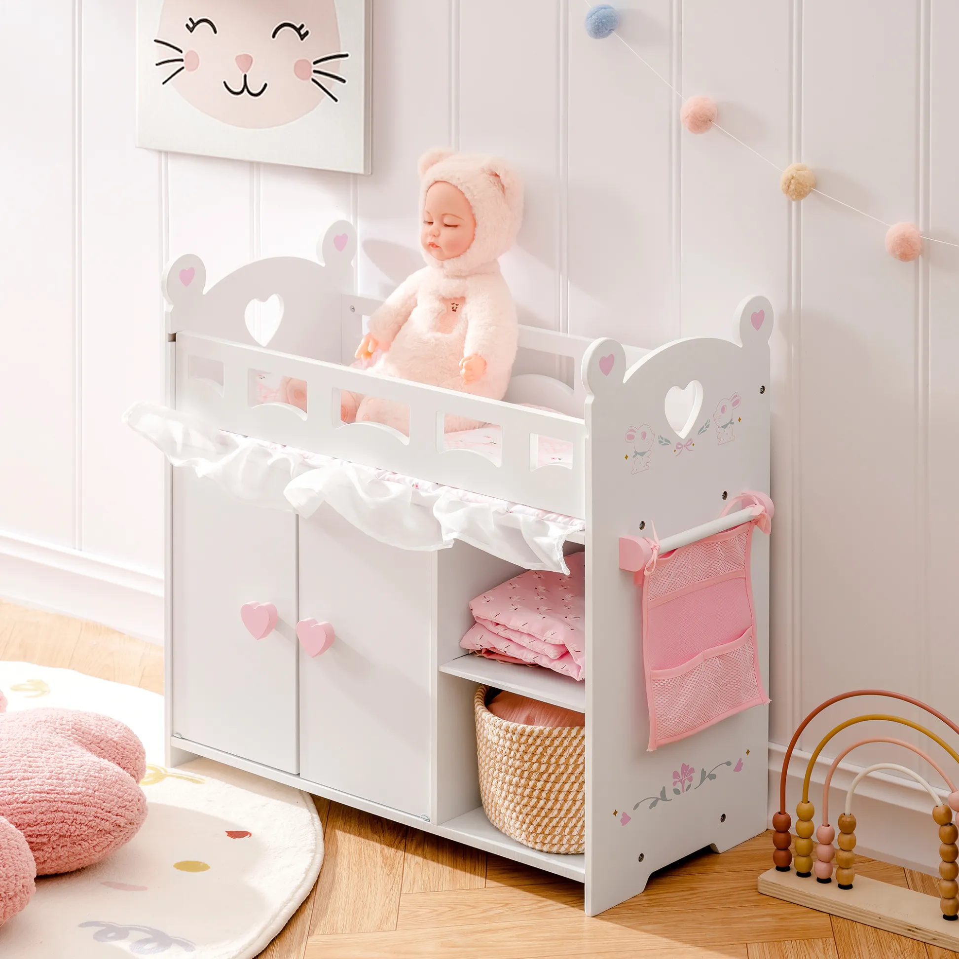 Doll's Armoire with Storage and Accessories